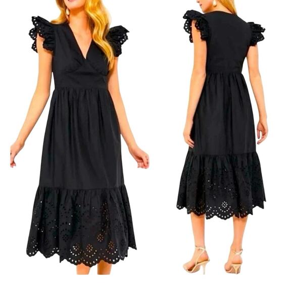 Tuckernuck Dresses & Skirts - Tuckernuck Black Eyelet Midi Dress
